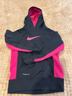Nike Black & Hot Pink Performance Hoodie